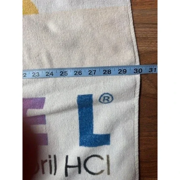 Vintage LOTREL Amlodipine Drug Rep Promo‎ Ad Beach Towel Pharmaceutical - Picture 10 of 10